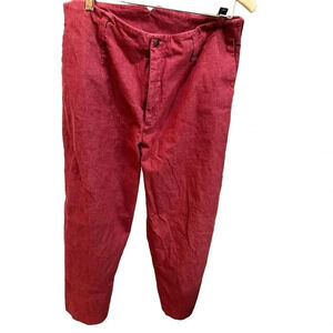J. Peterman Women's Red Straight Leg Chino Pant Size 12